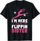 Gymnastics Brother Sister I'm Here To Watch My Flippin T-Shirt - T-Shirt | Black