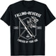 Vintage Falling In Reverse Rose & Knife Inspirational Gift T-Shirt - T-Shirt | Black