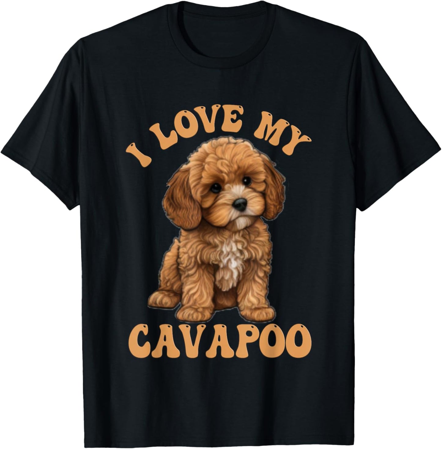 I Love My Cavapoo Santa Christmas Xmas Dog for mom dad Kids T-Shirt - T-Shirt | Black