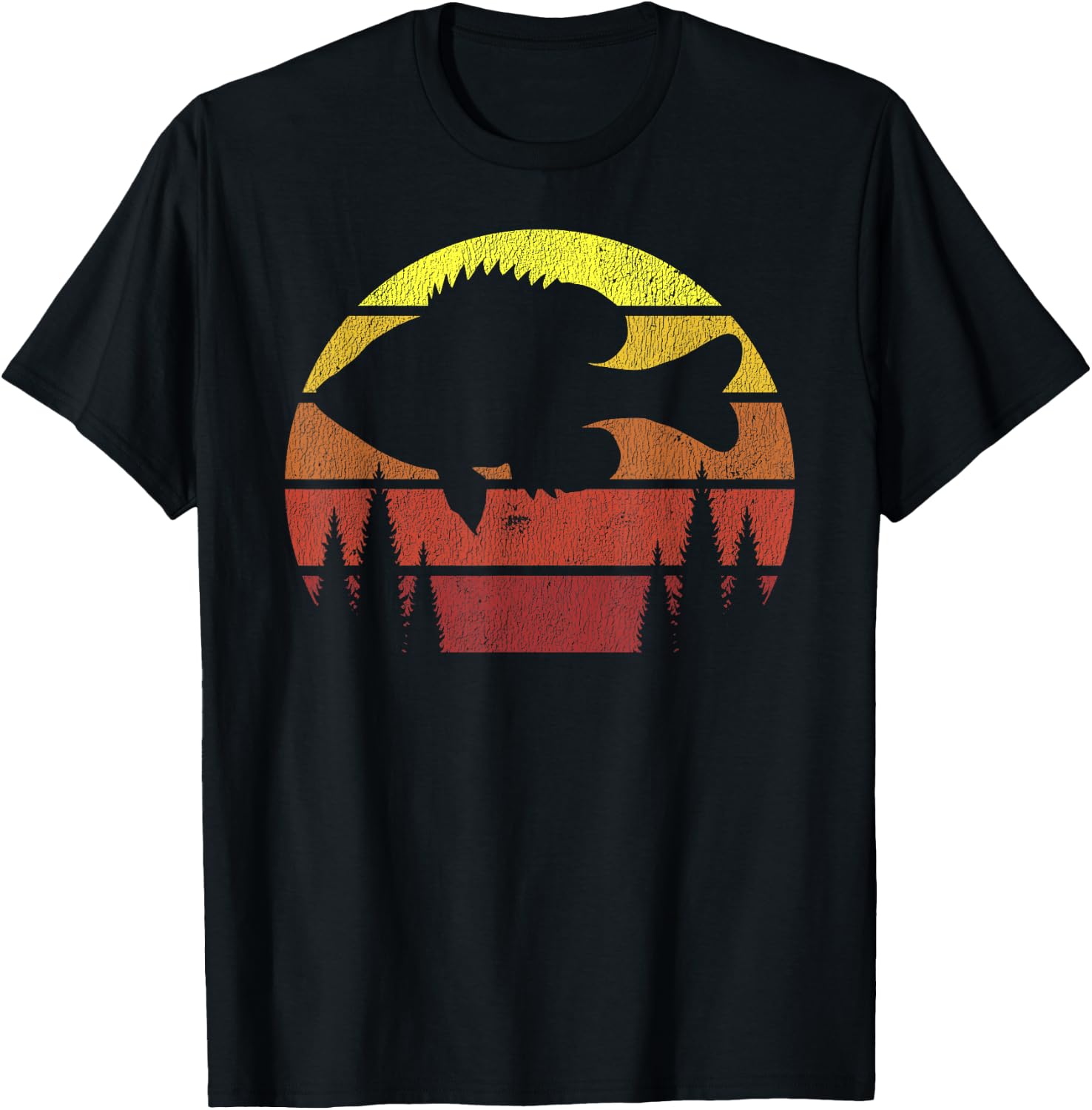 Northern Outdoors Bluegill Co. Men's Adult Retro Fishing Panfish - Black, Small T-Shirt - T-Shirt | Black
