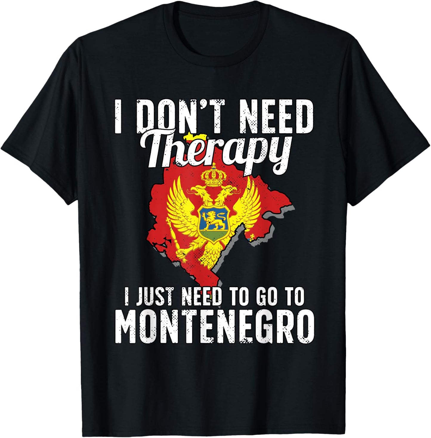 Montenegrin Flag I Montenegro Flag I Vacation Montenegro T-Shirt - T-Shirt | Black