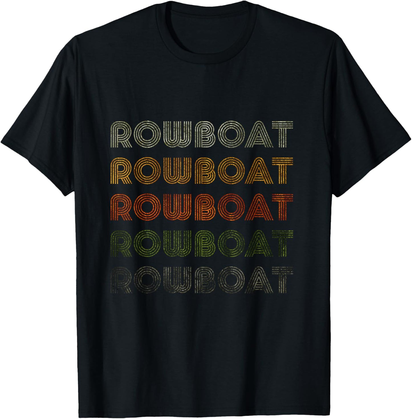 Love Heart Rowboat Grunge Vintage Style Black Rowboat T-Shirt - T-Shirt | Black