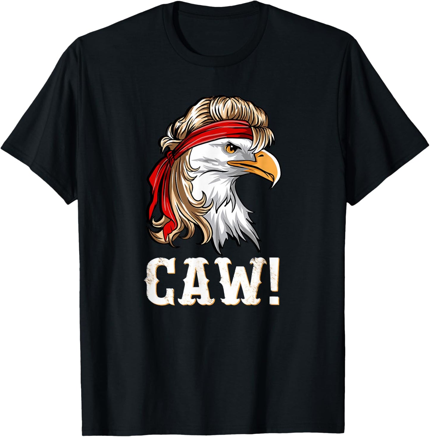 Funny Patriotic Eagle Caw 4th of July American Flag USA Kids Men T-Shirt - T-Shirt | Black
