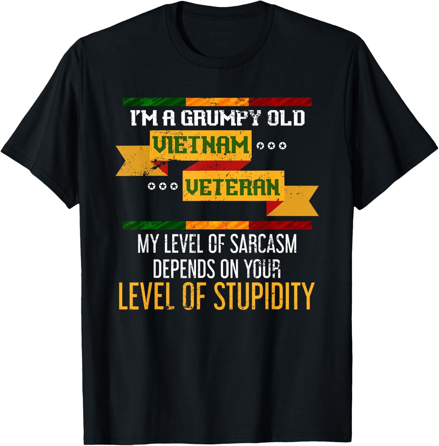 Funny Im A Grumpy Old Vietnam Veteran T-Shirt - T-Shirt | Black
