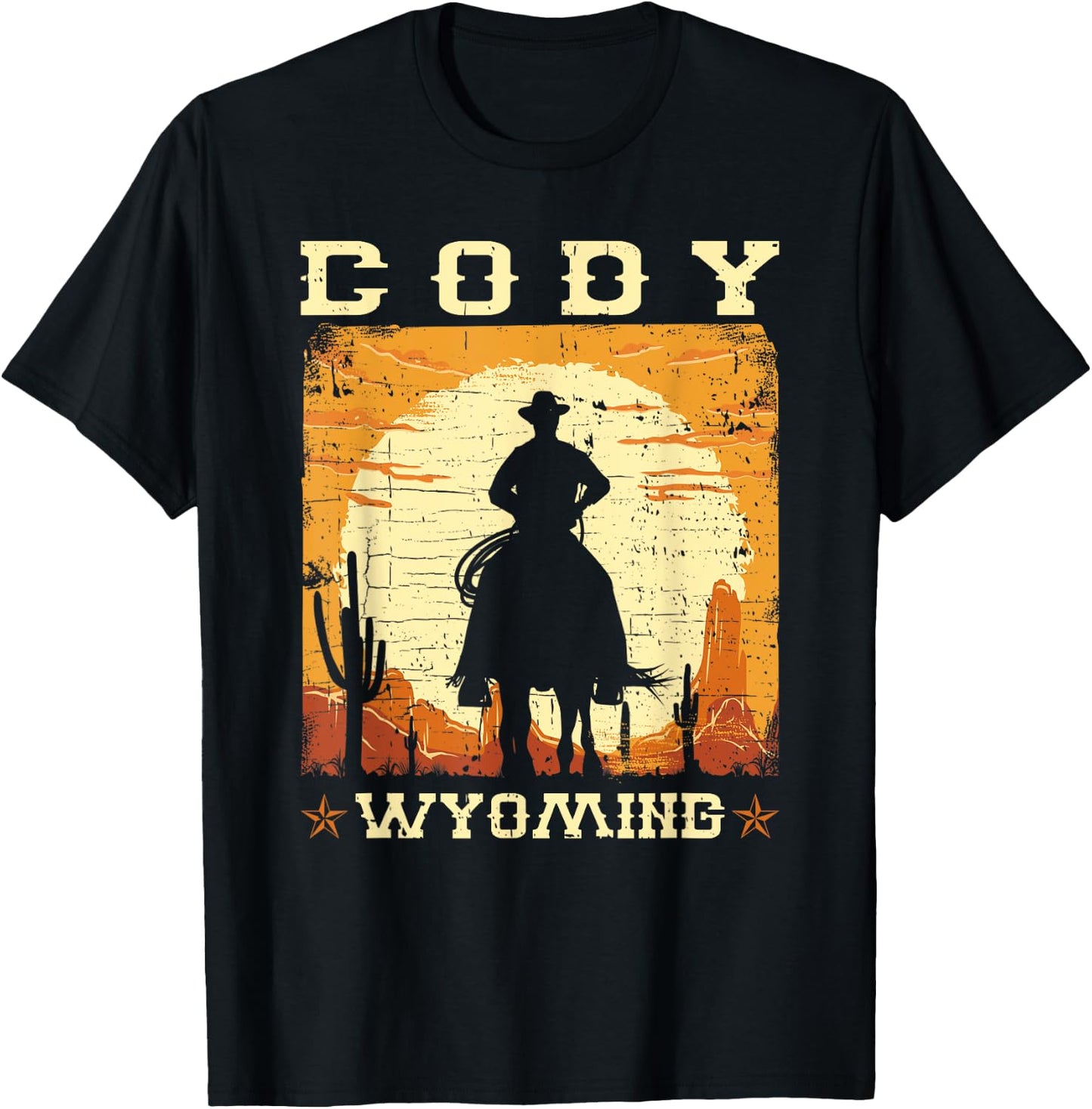 Cody Wyoming WY Western Country Cowboy T-Shirt - T-Shirt | Black