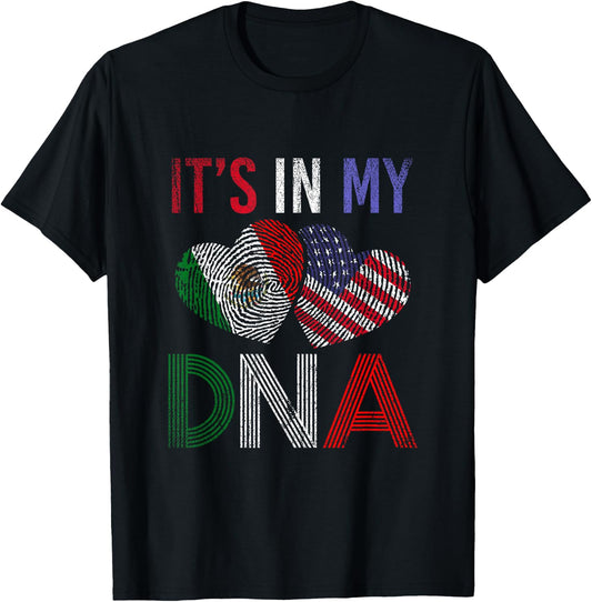 It's in my DNA USA Mexico T-Shirt - T-Shirt | Black