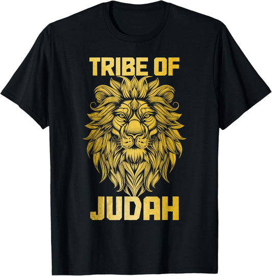 Lion Of Judah Tribe Hebrew Israelite Christian Jewish YHWH T-Shirt - T-Shirt | Black