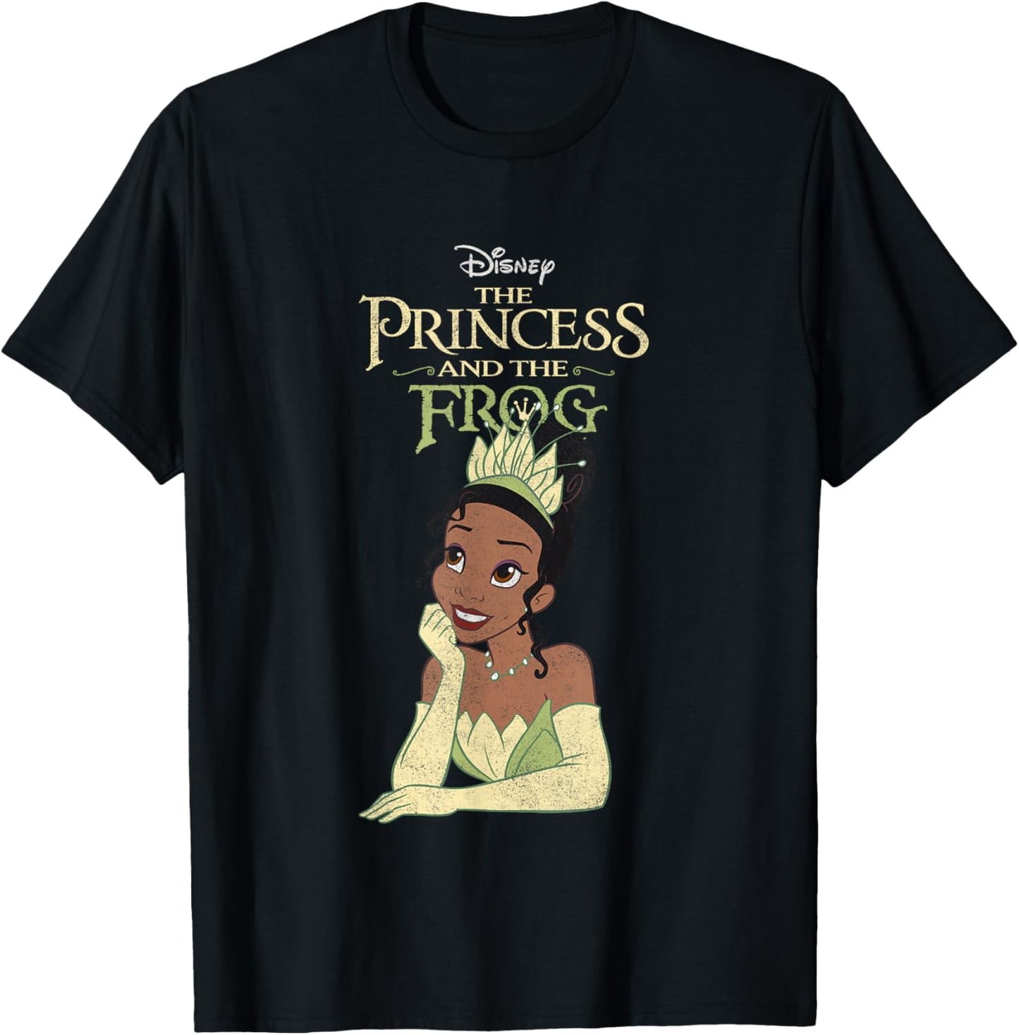 Disney The Princess and The Frog Iconic Tiana Chest Poster T-Shirt - T-Shirt | Black