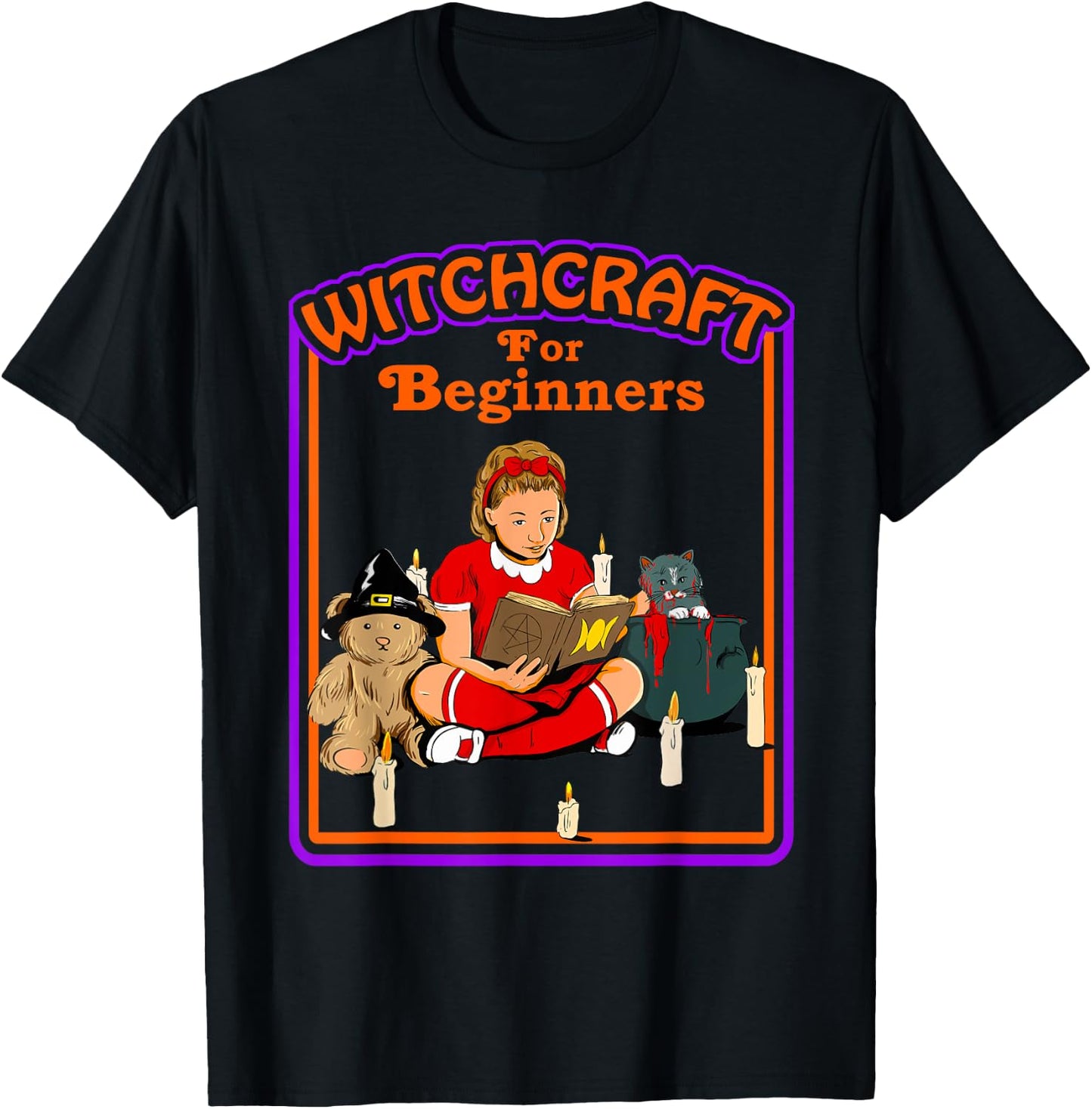 Witchcraft for Beginners Funny Sarcastic Retro Vintage Style T-Shirt - T-Shirt | Black
