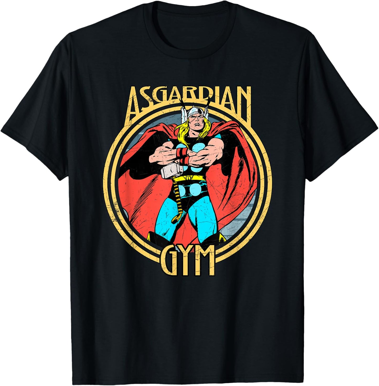 Marvel Thor Retro Comic Book Asgardian Gym T-Shirt - T-Shirt | Black