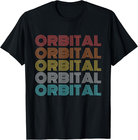 Retro Vintage Orbital T-Shirt - T-Shirt | Black