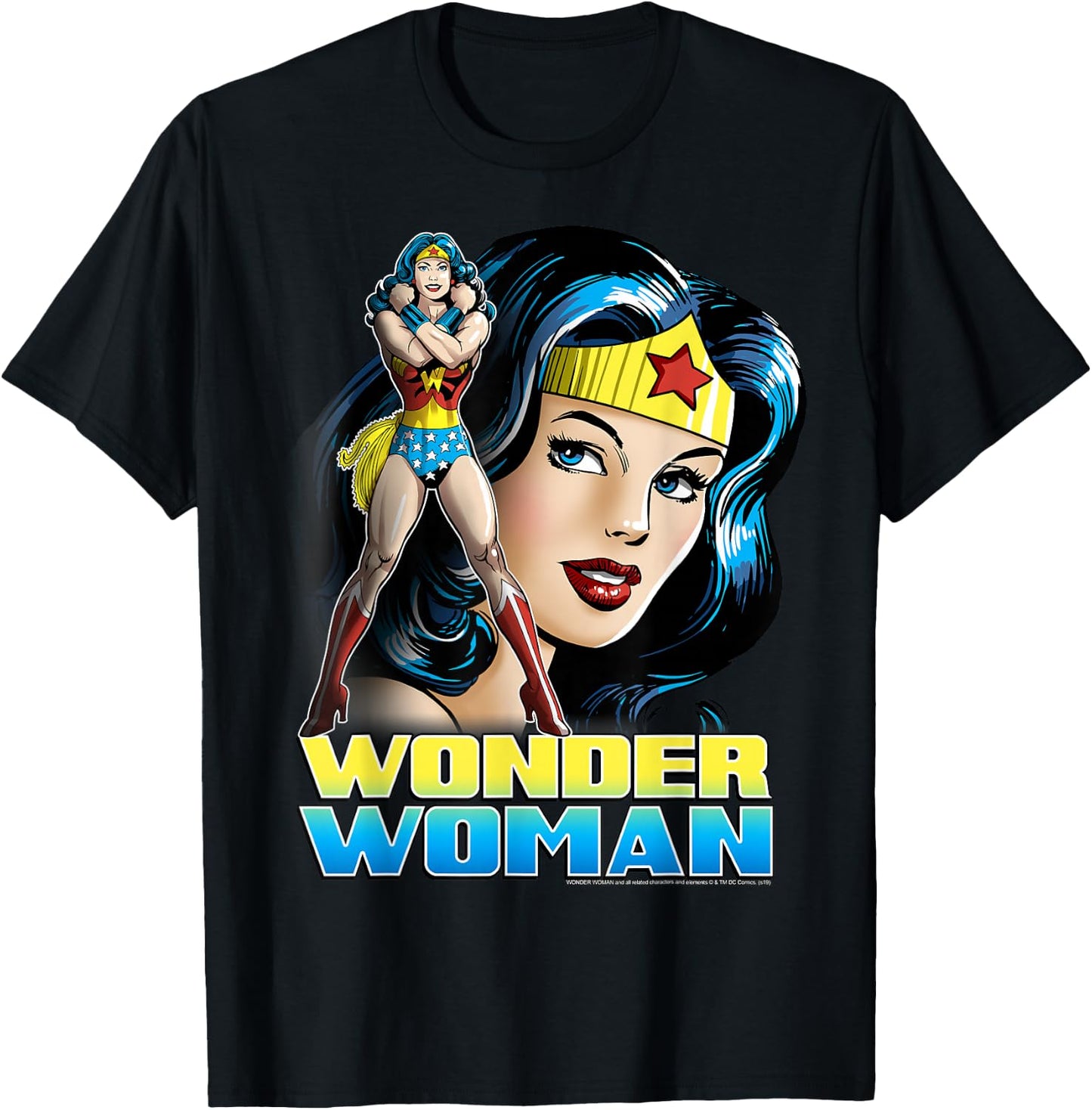 DC Comics Wonder Woman Classic Portrait T-Shirt - T-Shirt | Black