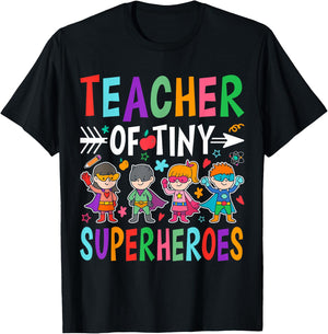 Teacher Of Tiny Superheroes T-Shirt - T-Shirt | Black