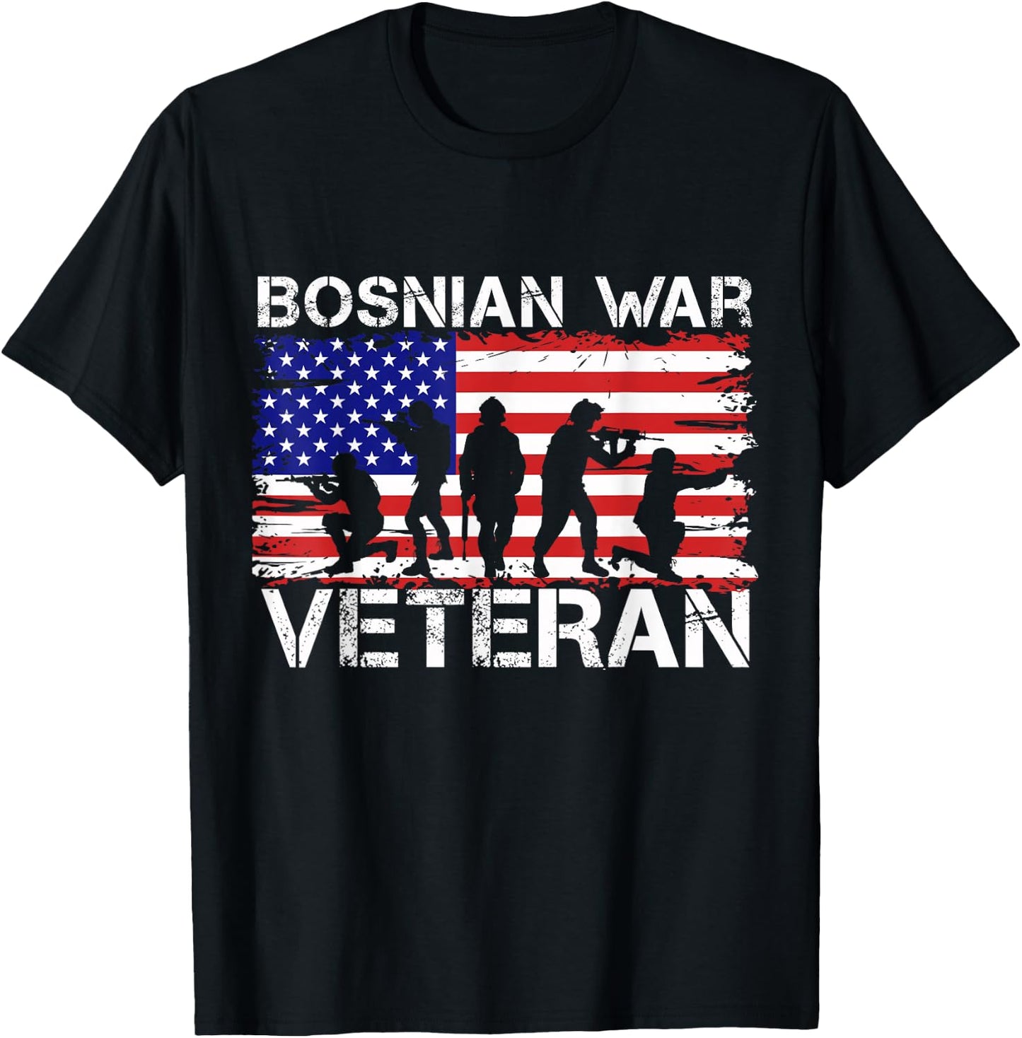 Men Women Bosnian War Veteran T-Shirt - T-Shirt | Black