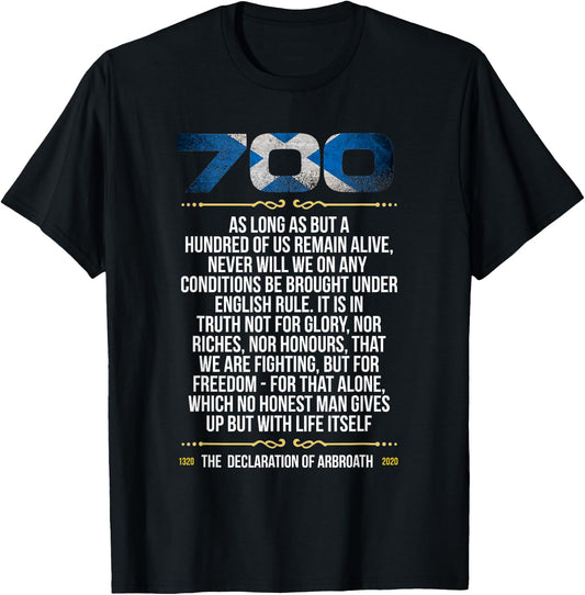 700th Anniversary Signing of the Declaration of Arbroath T-Shirt - T-Shirt | Black