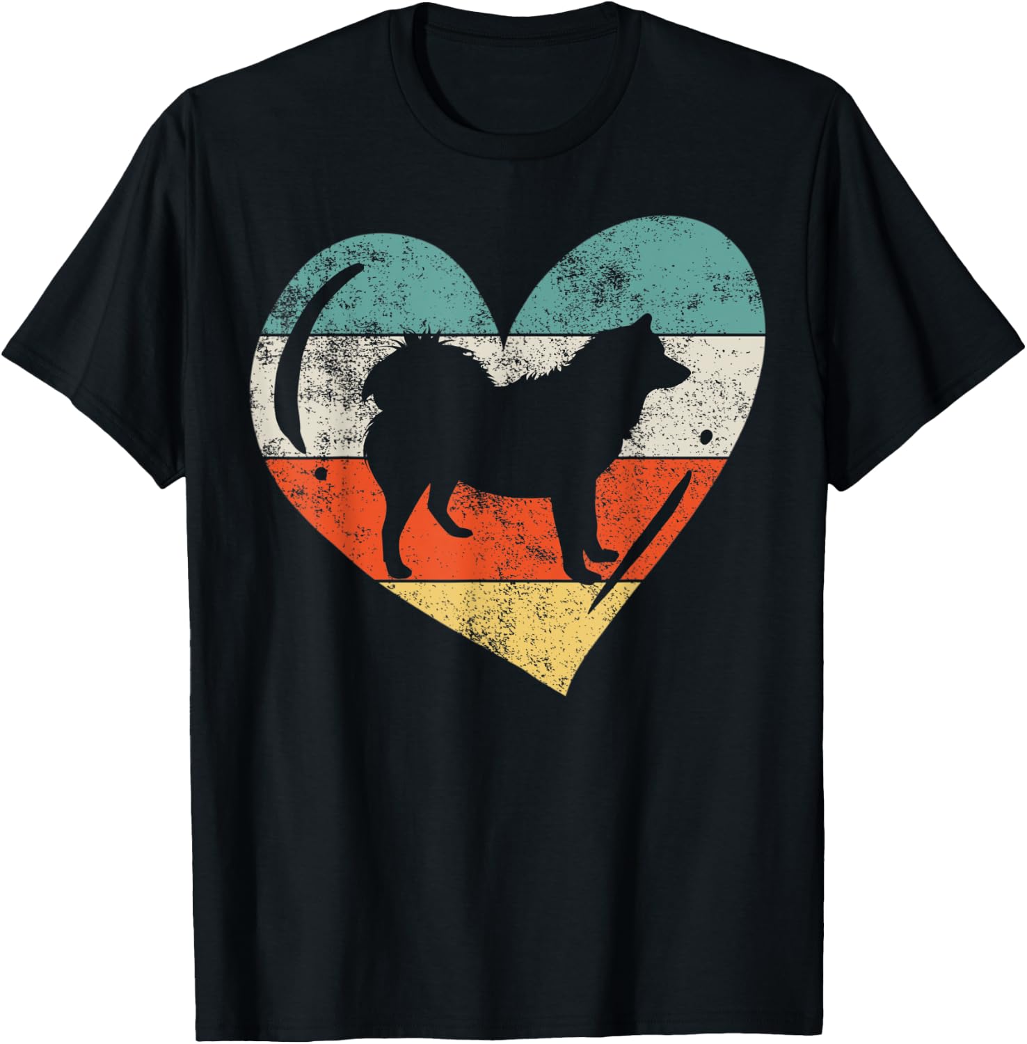 American Eskimo Husky T-Shirt - T-Shirt | Black