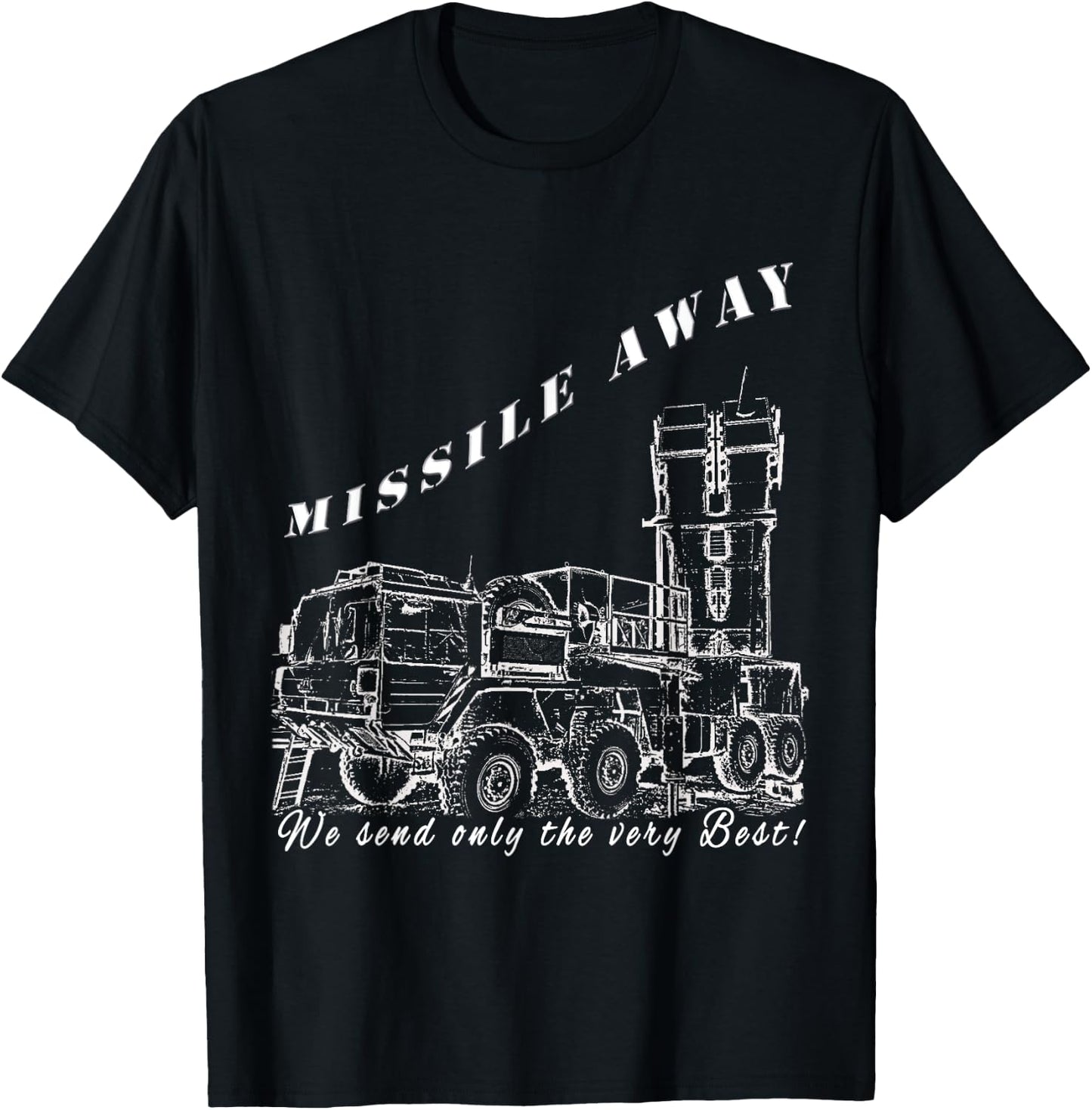 Missile Away Flight Brigade Rocket System Hawk Patriot Roland T-Shirt - T-Shirt | Black