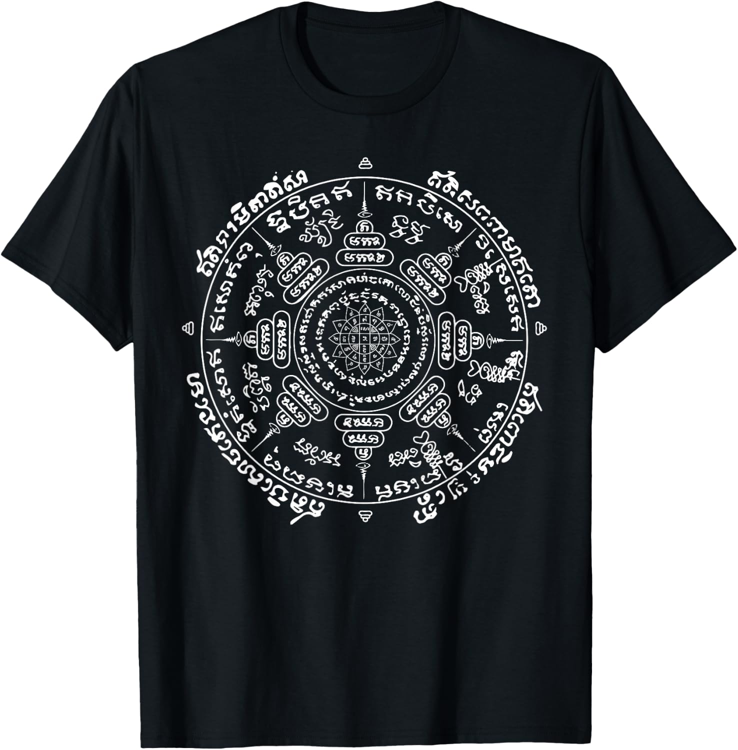 Sak Yant Thai Paed Tidt Tattoo Eight Direction Thailand T-Shirt - T-Shirt | Black