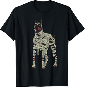 Doberman Dog Mummy Halloween Costume Dog Lovers T-Shirt - T-Shirt | Black