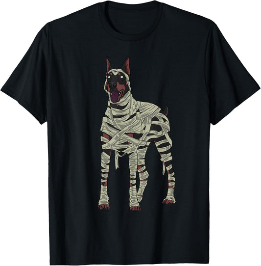 Doberman Dog Mummy Halloween Costume Dog Lovers T-Shirt - T-Shirt | Black