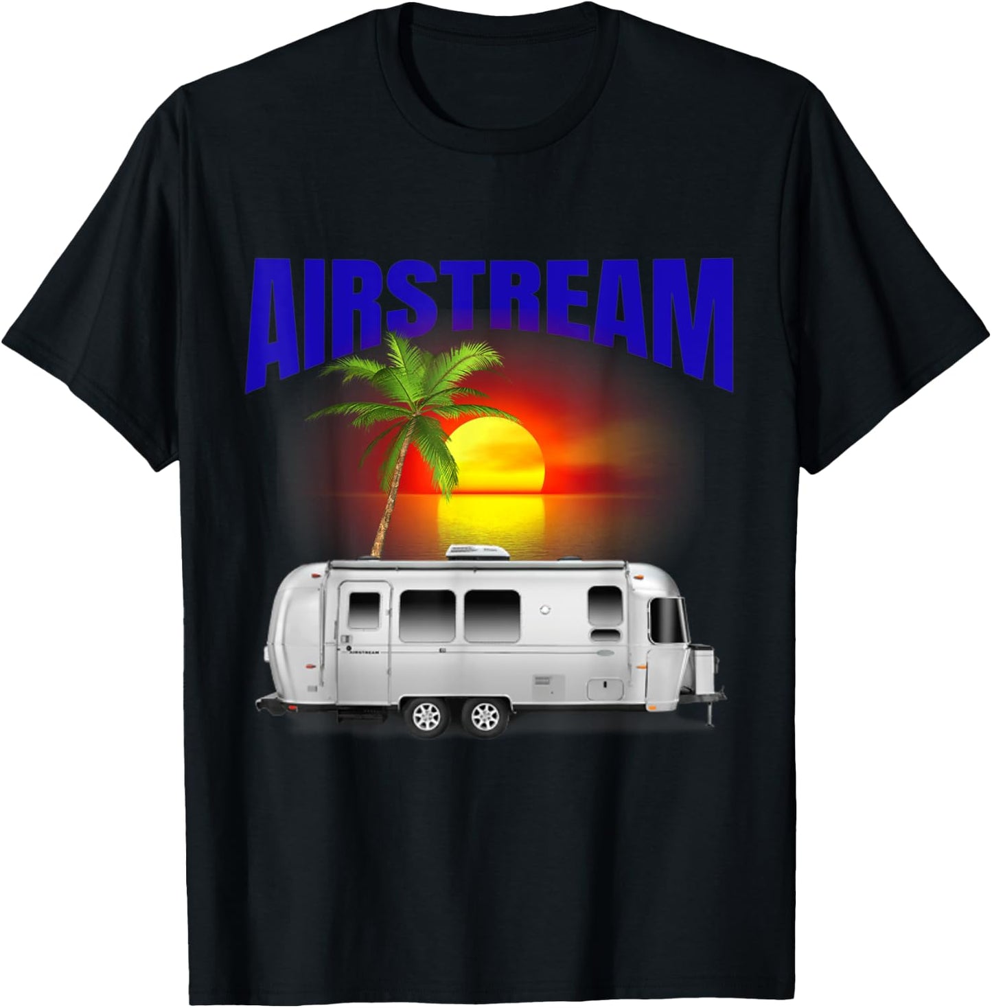 The perfect retro Airstream camping trailer . T-Shirt - T-Shirt | Black