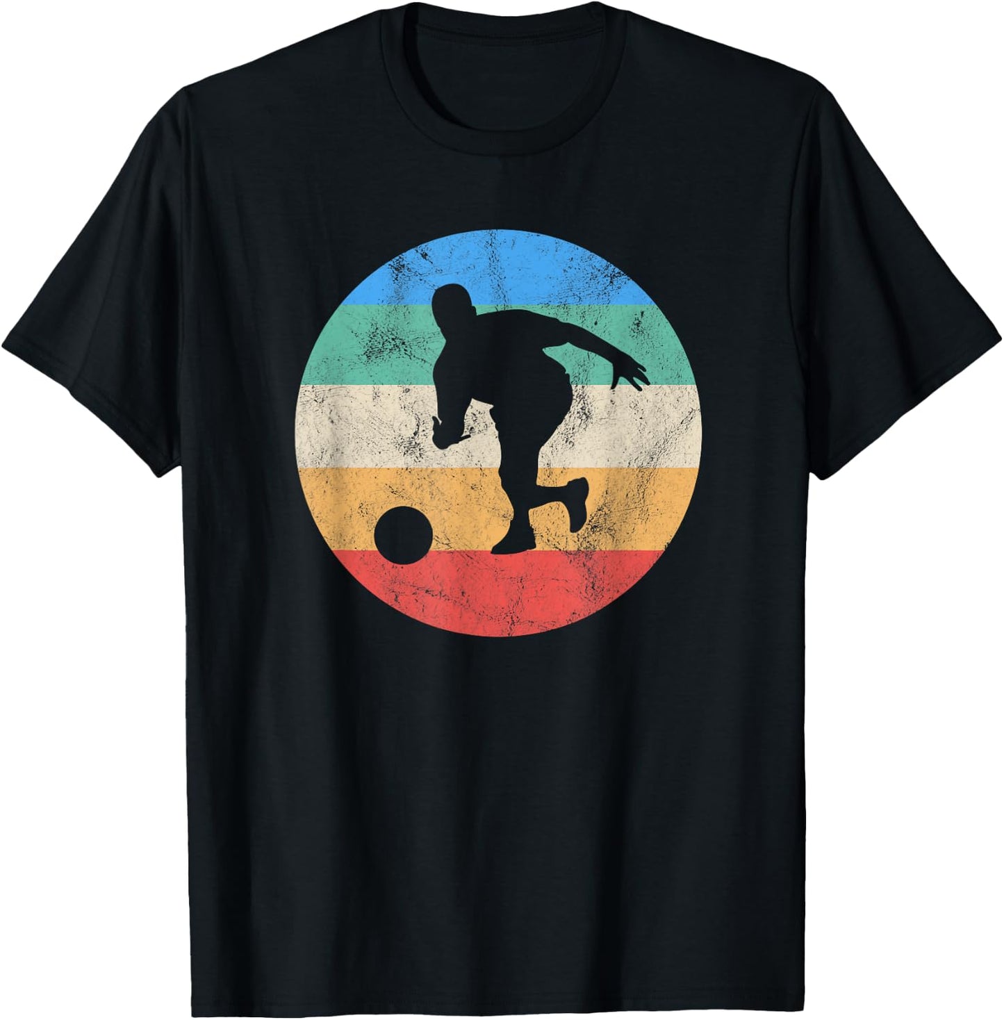 Retro Vintage Distressed Bowling Gift Or Boys T-Shirt - T-Shirt | Black