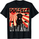 Funny Retro Japanese Dogzilla Flat-Coated Retriever T-Shirt - T-Shirt | Black