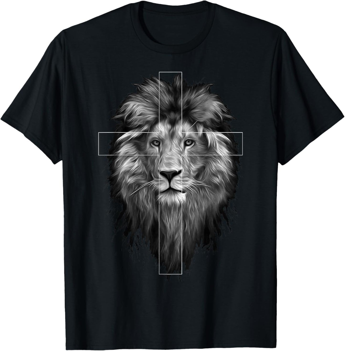 Jesus Lion of Judah | Christian Jesus T-Shirt - T-Shirt | Black