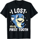 Boys Tooth Fairy Teeth Out Funny Shark I Lost My First Tooth T-Shirt - T-Shirt | Black