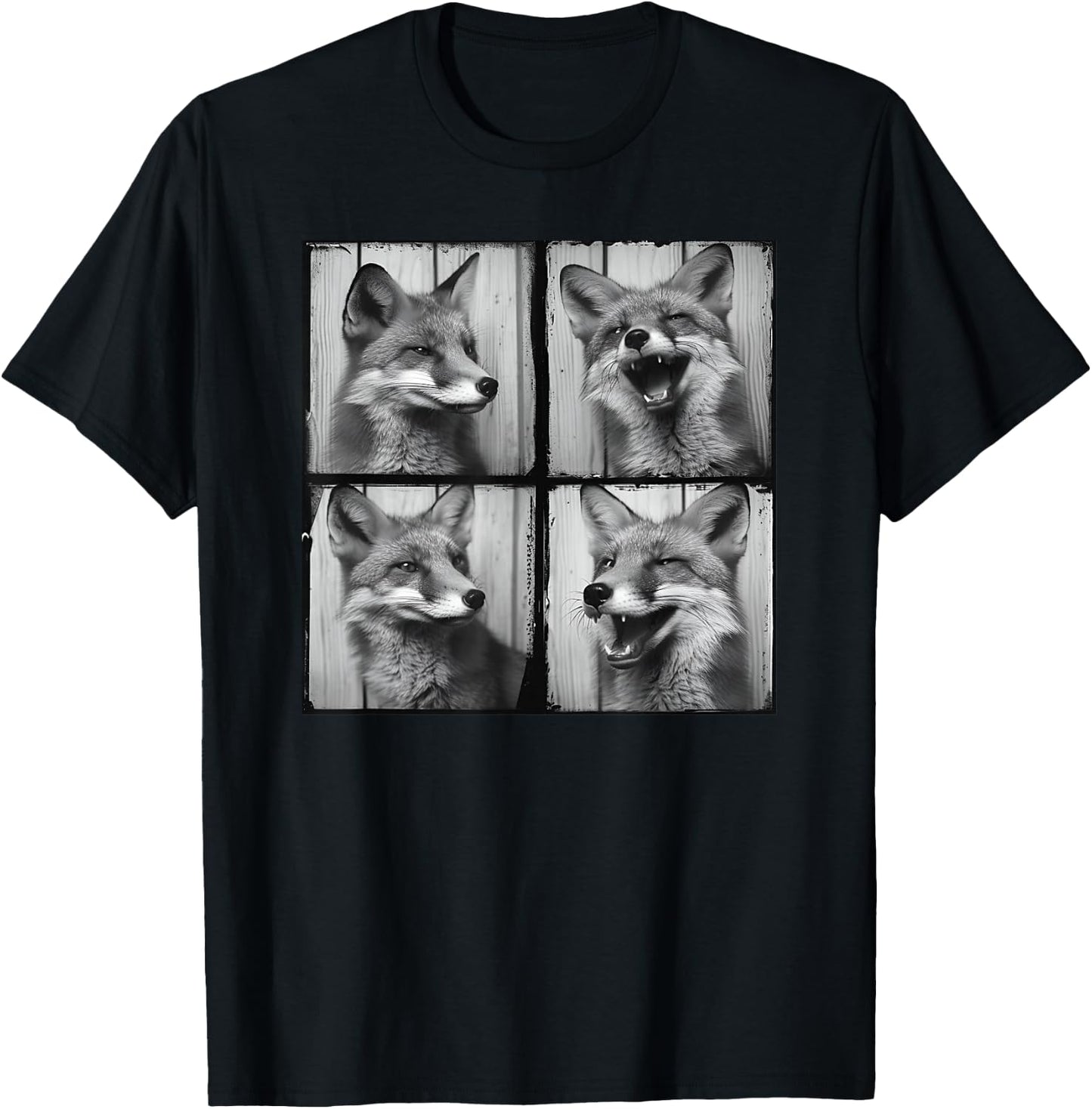 Funny Animal Fox Face Smiling Love True Foxes Pet Fox T-Shirt - T-Shirt | Black