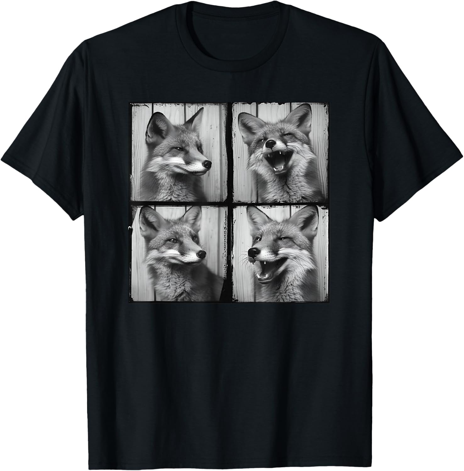 Funny Animal Fox Face Smiling Love True Foxes Pet Fox T-Shirt - T-Shirt | Black