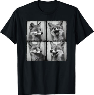 Funny Animal Fox Face Smiling Love True Foxes Pet Fox T-Shirt - T-Shirt | Black
