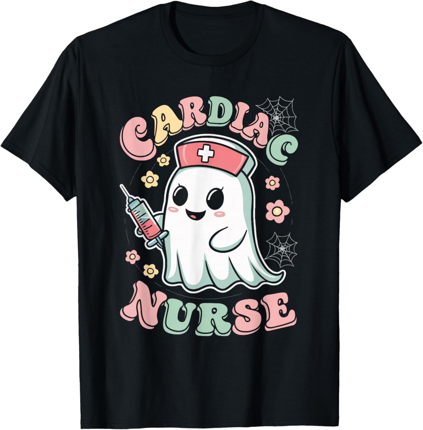 Cardiac Nurse Cardiology Heart Care T-Shirt - T-Shirt | Black