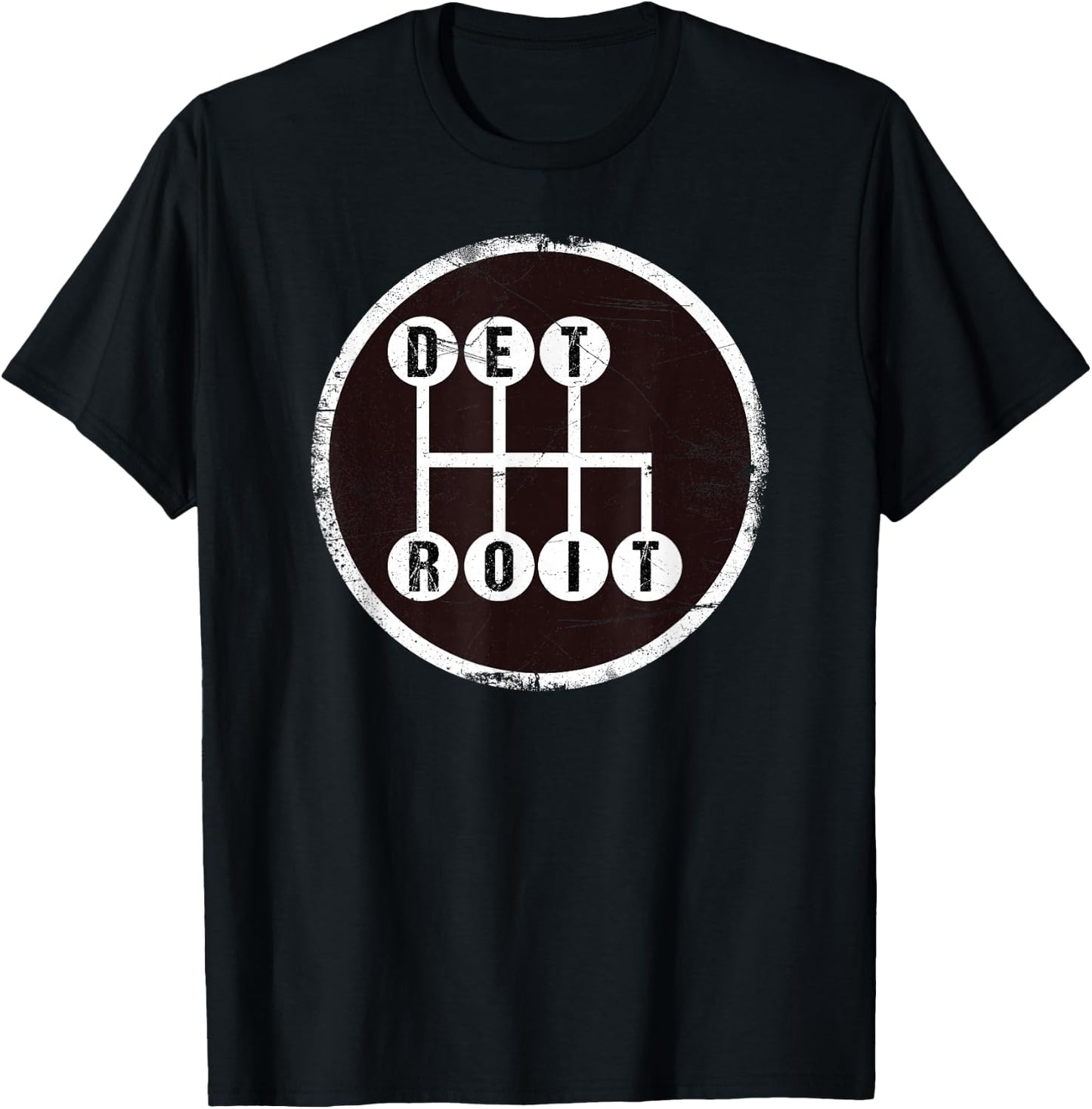 Detroit Stick Shift design T-Shirt - T-Shirt | Black