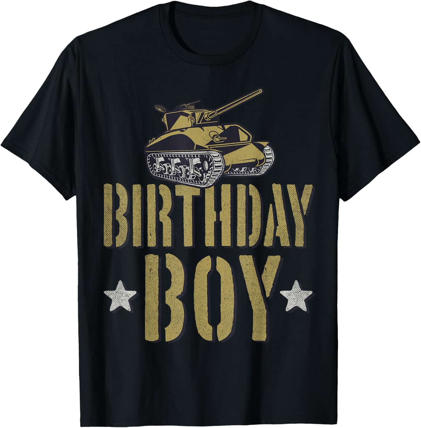 Army Party Birthday Boy Shirt Military Tank Boys Camo T-Shirt - T-Shirt | Black