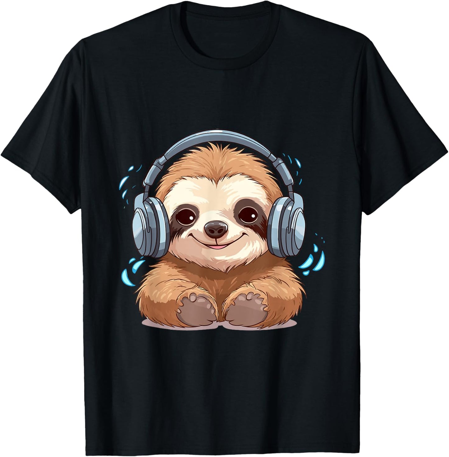 Cute Little Sloth Lover Lazy Sloth Lovers Women Kids T-Shirt - T-Shirt | Black