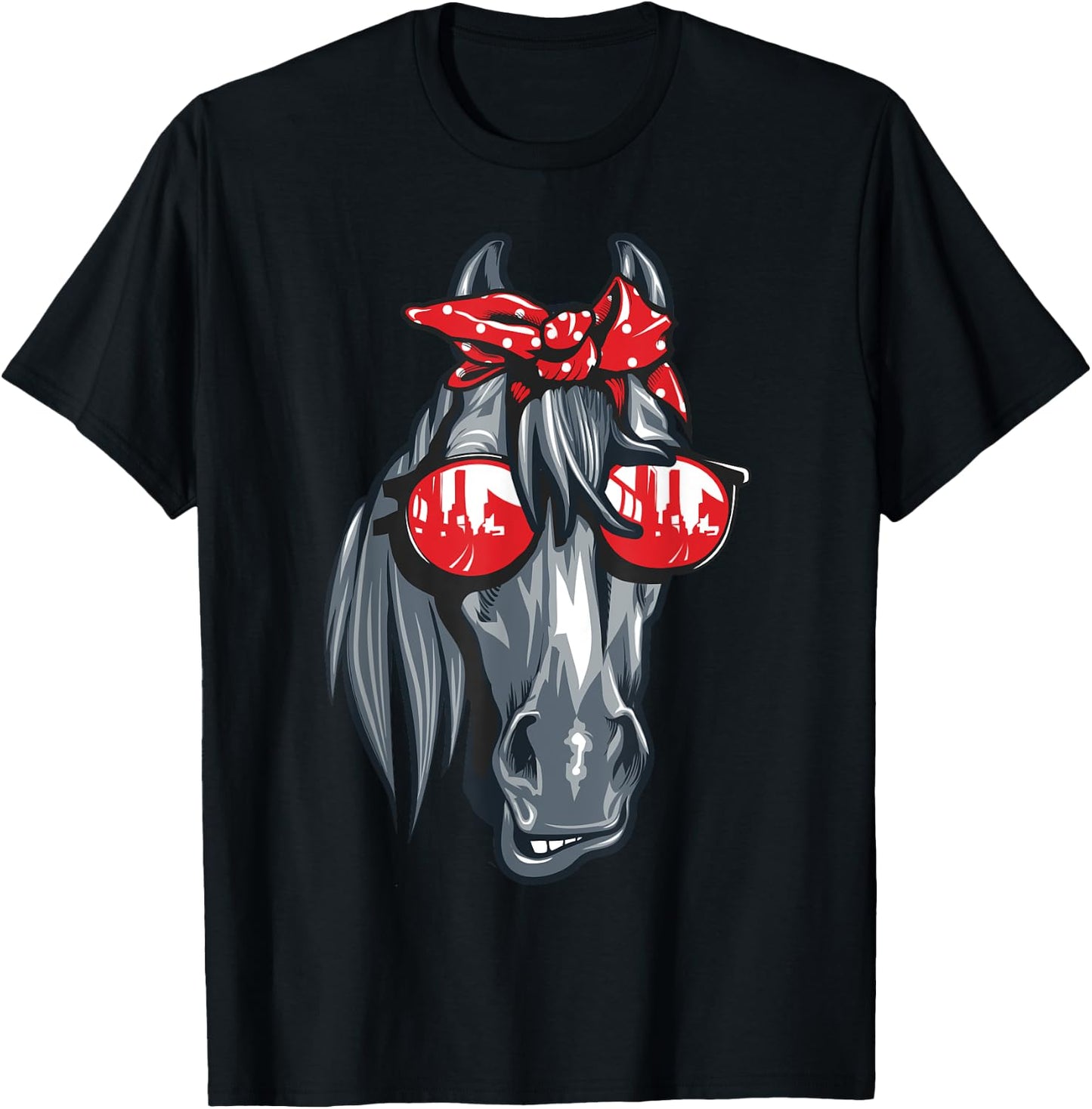 Horse Lover Shirt Women Girls Farmer Horse Equestrian T-Shirt - T-Shirt | Black