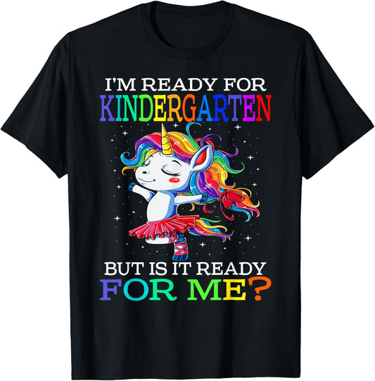 I'm Ready For Kindergarten Unicorn T-Shirt - T-Shirt | Black