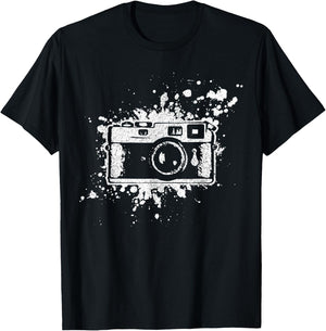 Photographer Gift Vintage Camera Photography T-Shirt - T-Shirt | Black