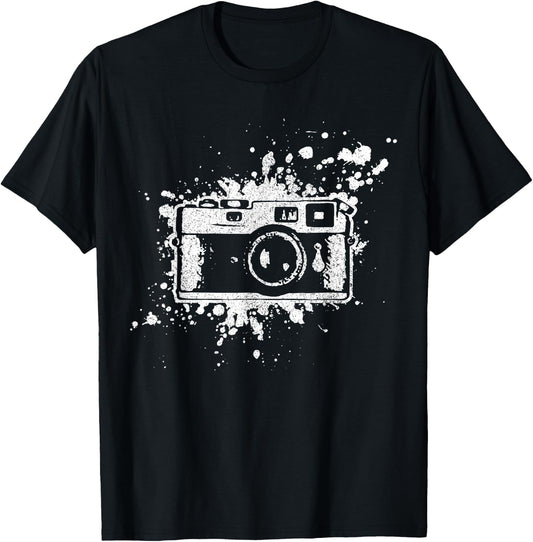 Photographer Gift Vintage Camera Photography T-Shirt - T-Shirt | Black