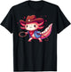 Western Rodeo Cowboy Hat Axolotl Texas Animals T-Shirt - T-Shirt | Black