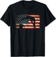 Swimming Swim Team Distressed American Flag USA Swimmer Gift T-Shirt - T-Shirt | Black