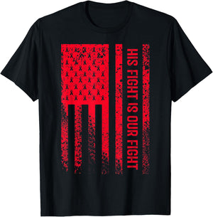 His Fight Is Our Fight Von Willebrand's Disease Awareness T-Shirt - T-Shirt | Black