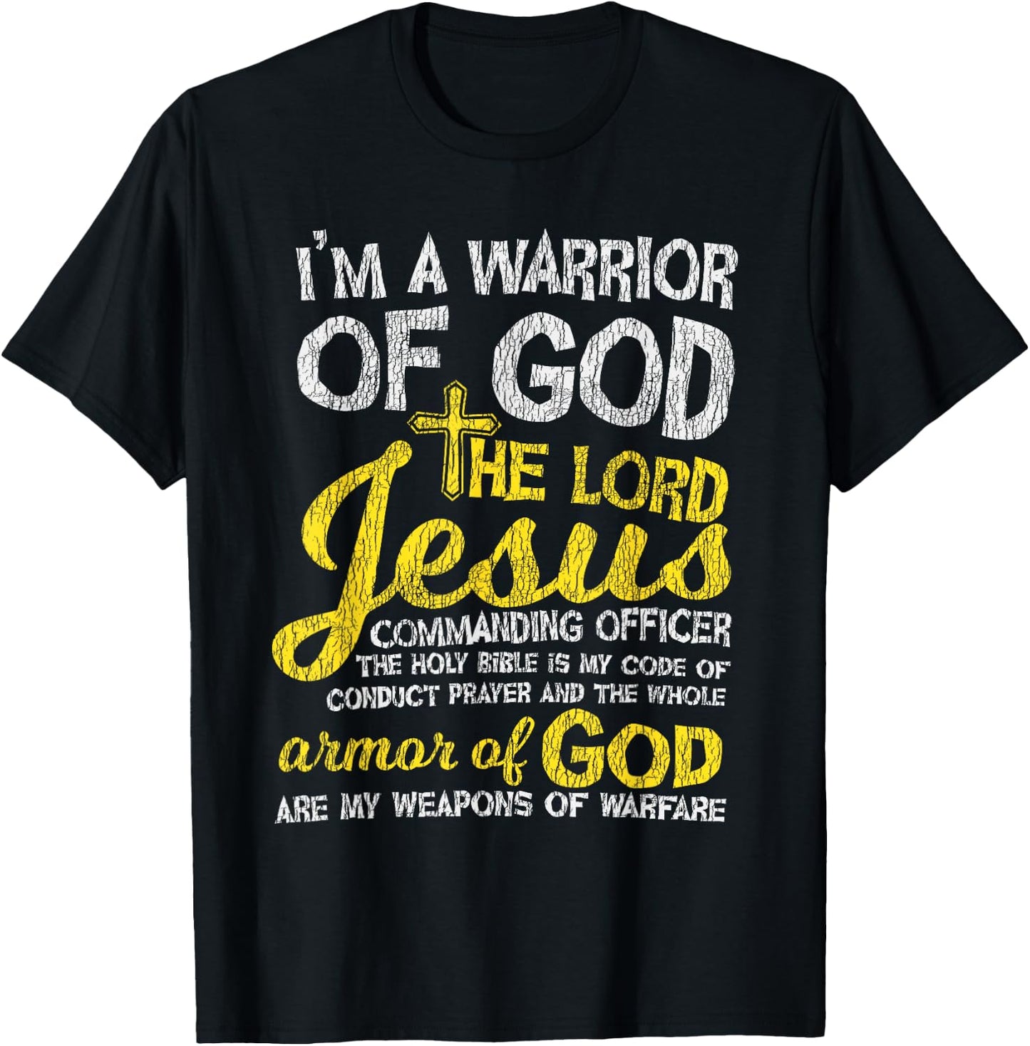 The Lord Jesus Armor Of God Cross Faith Christian Bible Gift T-Shirt - T-Shirt | Black