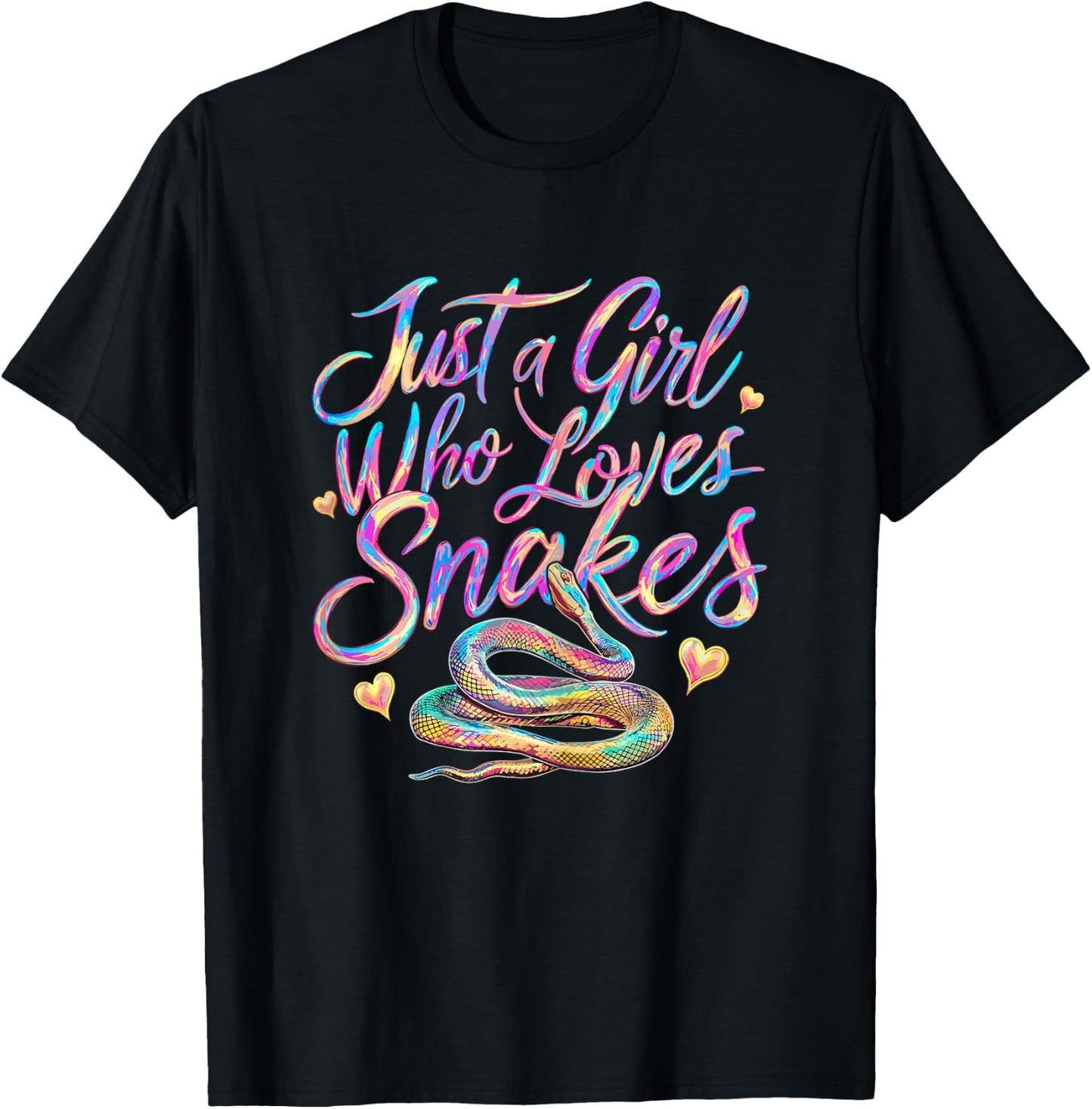 Snake Just A Girl Who Loves Snakes T-Shirt - T-Shirt | Black