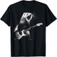 Ferret Playing Guitar Rock and Roll Rock Star Men Women Kids T-Shirt - T-Shirt | Black