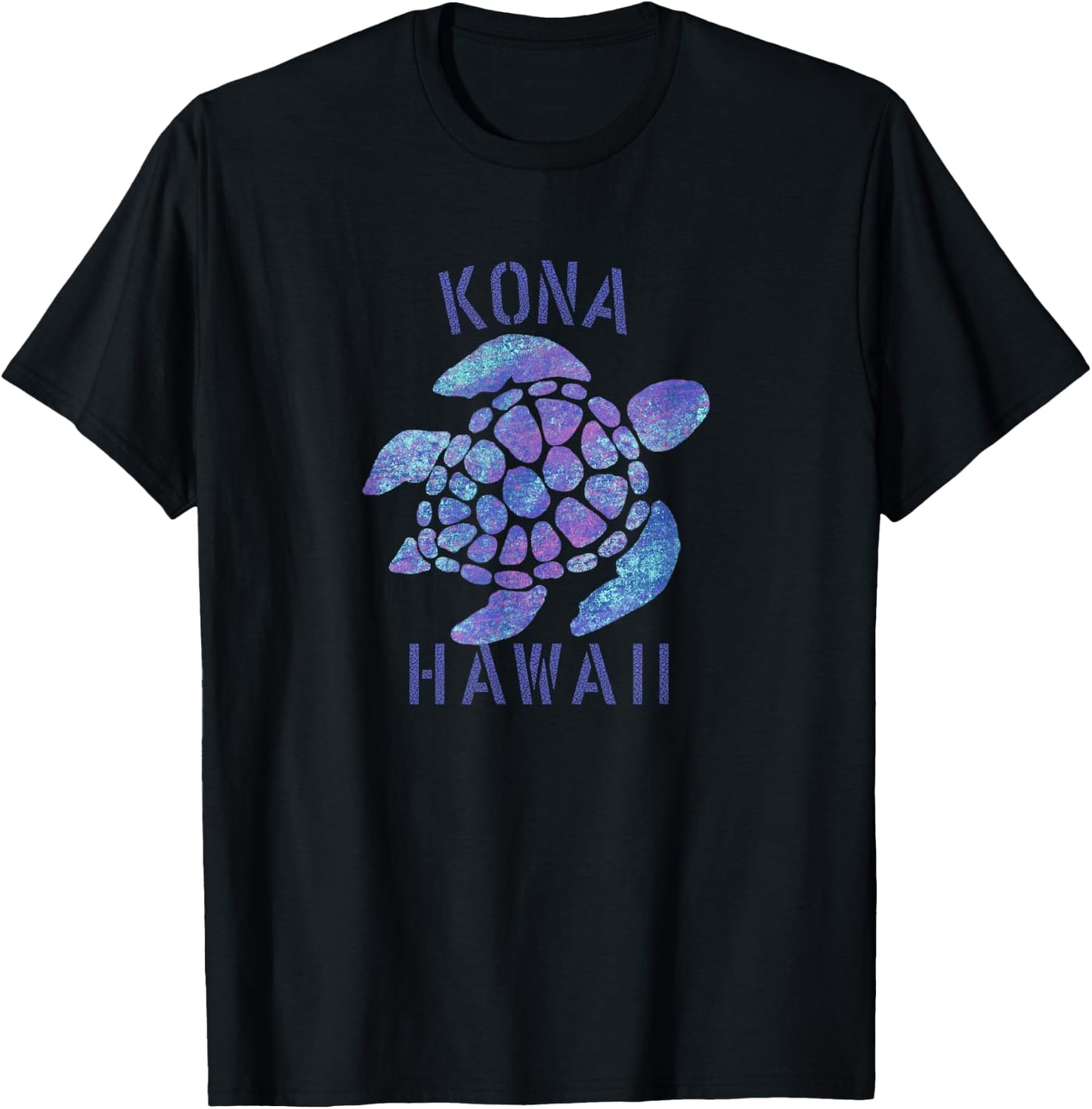 Kona, Hawaii Beach Design / Tribal Turtle Gift T-Shirt - T-Shirt | Black