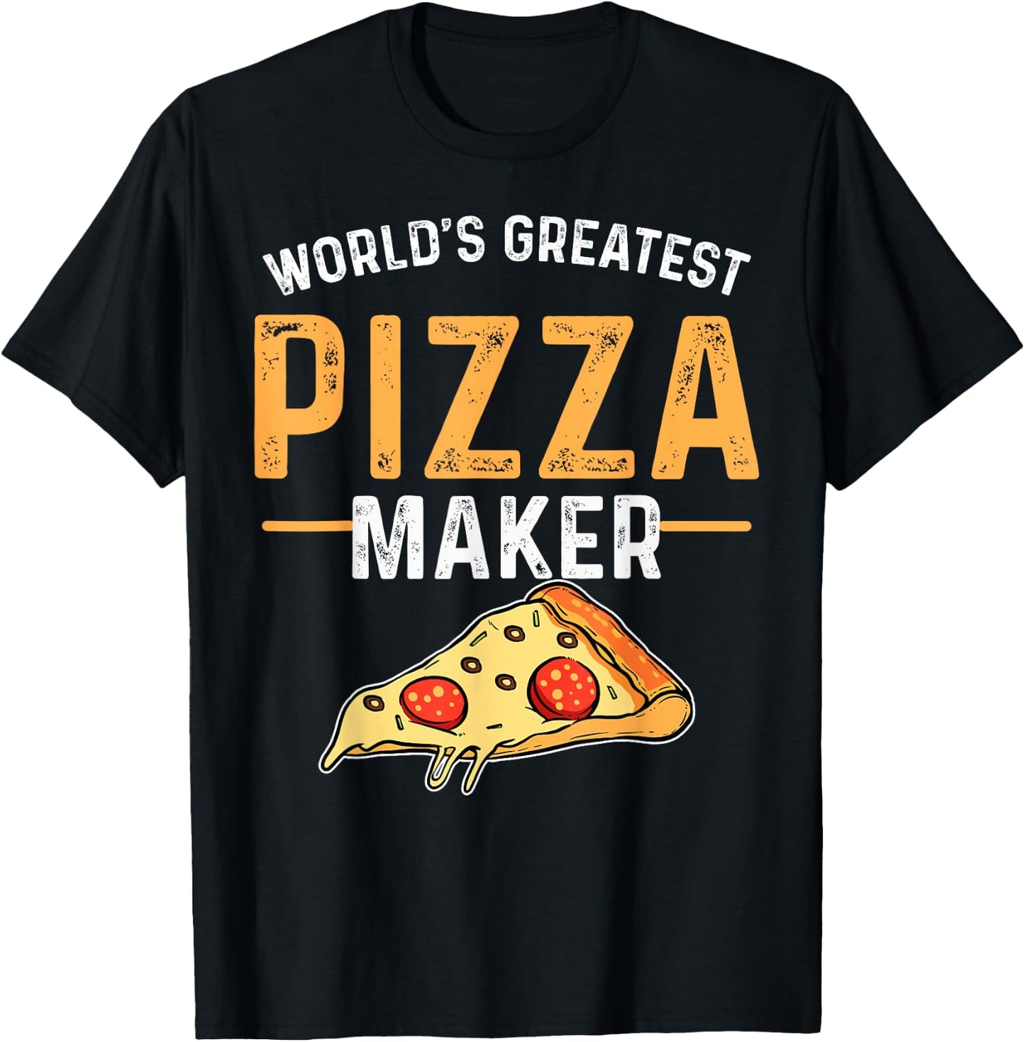 Pizza Baker World Largest Pizza Maker T-Shirt - T-Shirt | Black