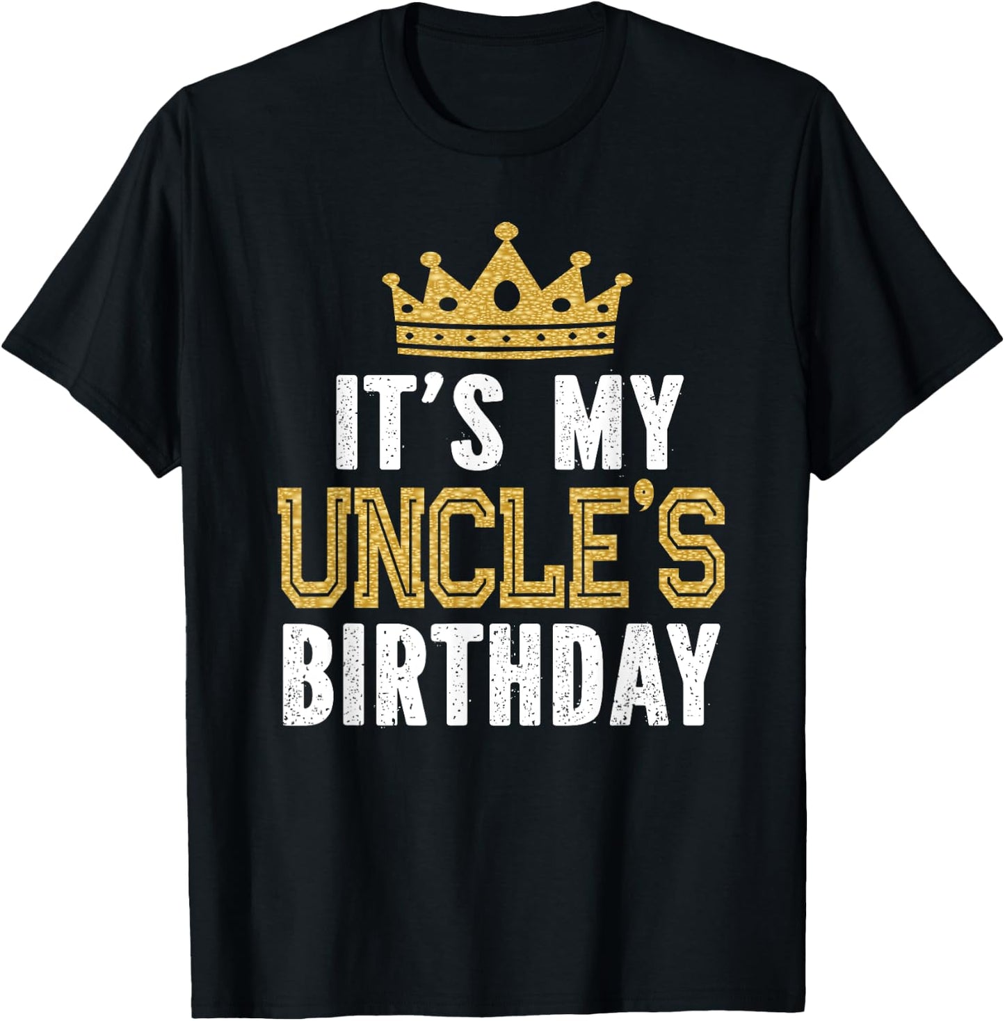 It's My Uncle's Birthday Party Family Matching T-Shirt - T-Shirt | Black