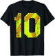 Vintage Softball 10 Jersey Number T-Shirt - T-Shirt | Black